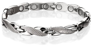 "11T" Titanium Magnetic Bracelet Criss Cross Design