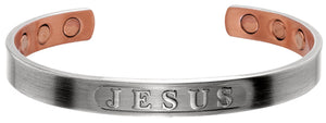 "Jesus" Copper Bracelet With Magnets
