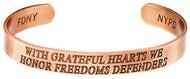 JUST RAN OUT WILL MAKE SOME MORE...Our Copper Bracelets Provide A Unique Way to Memorialize & Help Support Our Troops, Police & Firefighters, First Responders & Their Families Around The Globe!!